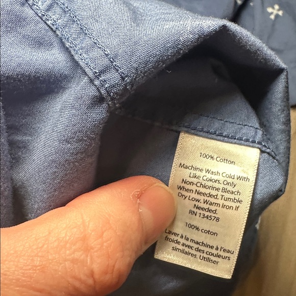 Vineyard Vines Slim Fit Murray Shirt Fish Bones Short Sleeve Button Down- Large - Picture 8 of 8